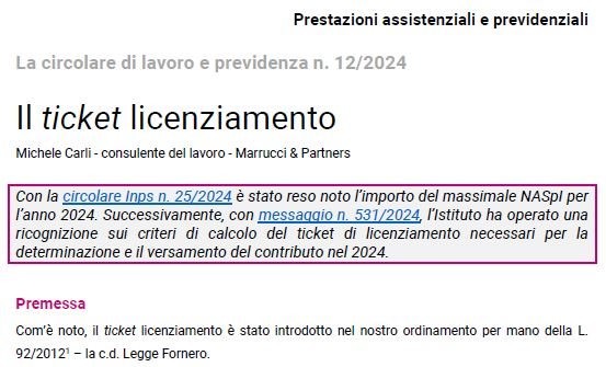 Il tichet licenziamento