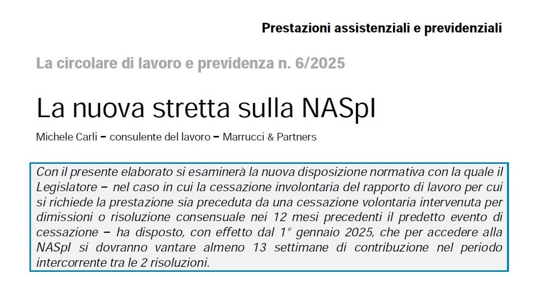 La nuova stretta sulla NASpI
